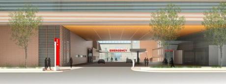 A rendering of the new emergency department, the Menino Emergency Room, from a redesigned Boston Medical Center.
